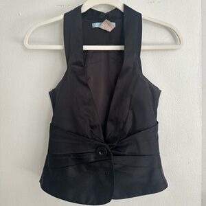 Marciano Black Satin Vest